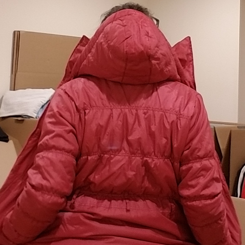 Pink girls puffer coat